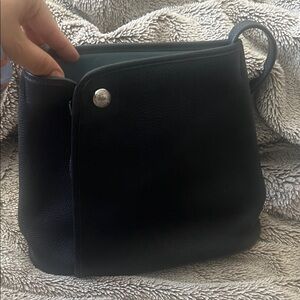 Hermes navy blue shoulder bag